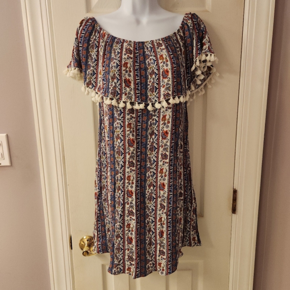 Altar'd State Off The Shoulder Summer T Shirt Dress